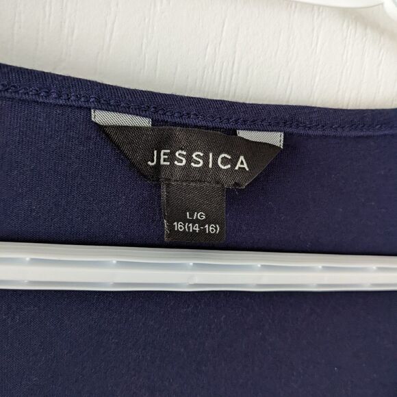 Jessica dark blue sequin camisole tank top size large @C - Picture 7 of 8